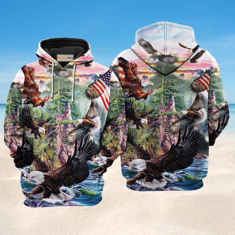 Eagle Spirit Of America Art – 3D Hoodie
