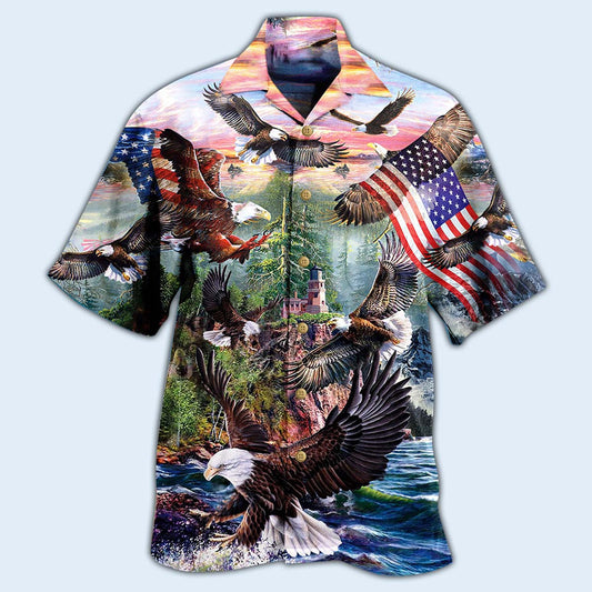 American Eagle Patriotic Spirit Vintage Style - Hawaiian Shirt
