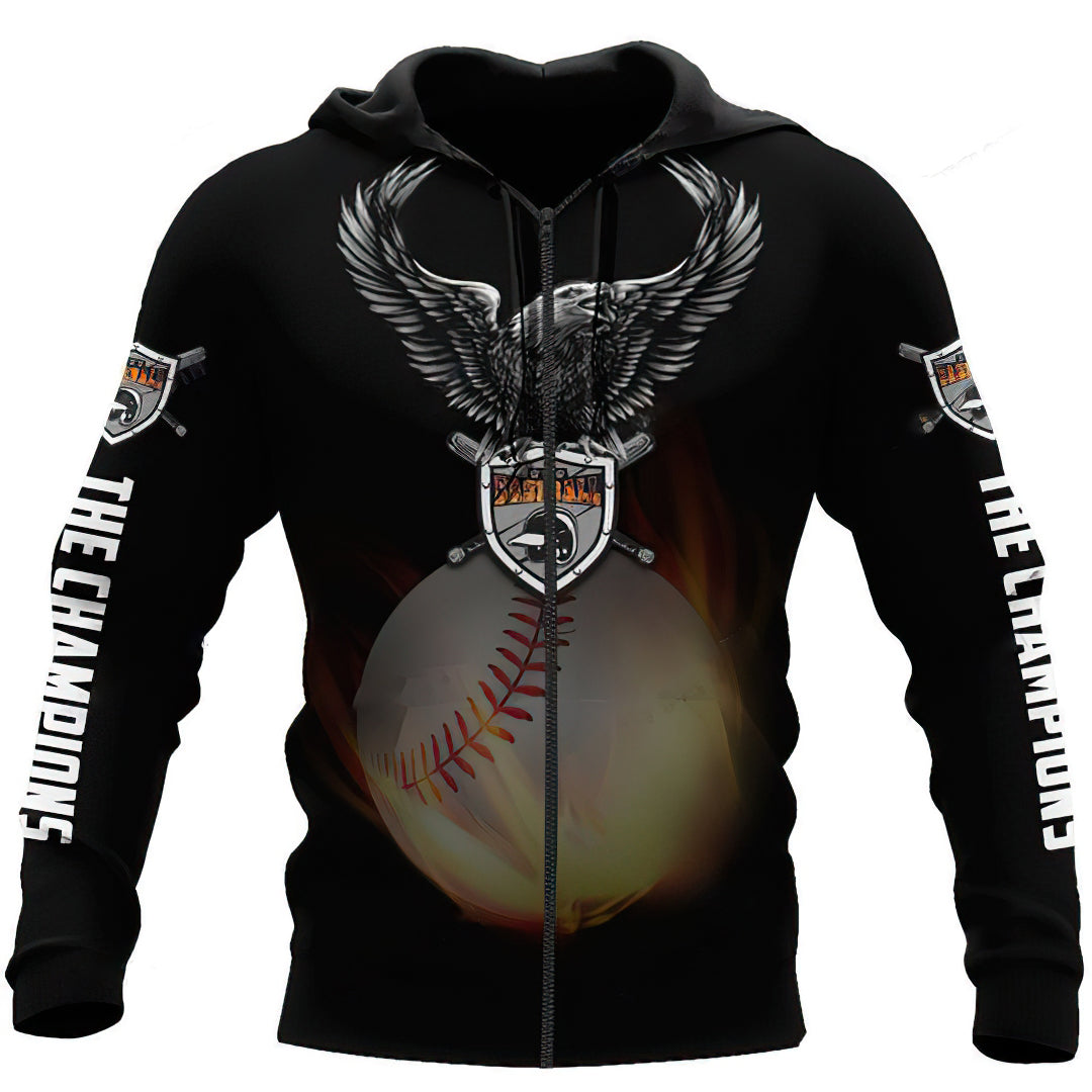 Eagle Baseball Custom Art – 3D Hoodie2