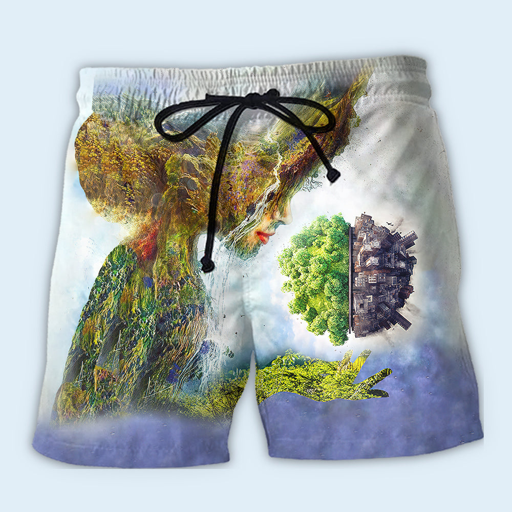 Earth Day Grow Together Nature - Beach Short