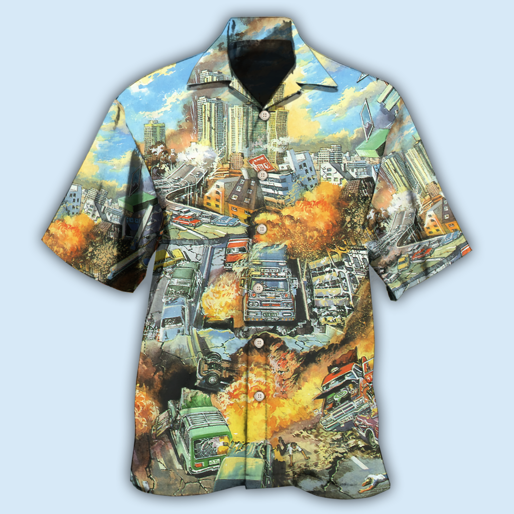 Earthquake Vintage Retro Style – Hawaiian Shirt