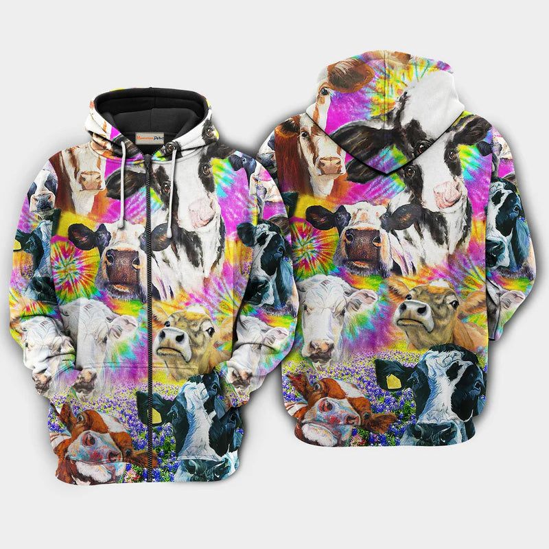 Easily Distracted By Cows Funny Quote – 3D Hoodie