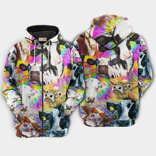 Easily Distracted By Cows Funny Quote – 3D Hoodie