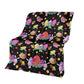 Easter Bunny Egg Pattern 50 x 60 Inch Flannel Blanket For Cozy Bedroom And Sofa Decor