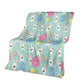 Easter Bunny Egg Pattern 50 x 60 Inch Flannel Blanket For Cozy Bedroom And Sofa Decor