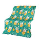 Easter Bunny Egg Pattern 50 x 60 Inch Flannel Blanket For Cozy Bedroom And Sofa Decor