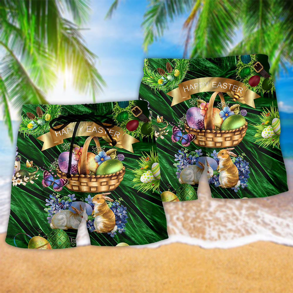 Funny Easter Bunny Art - Beach Short
