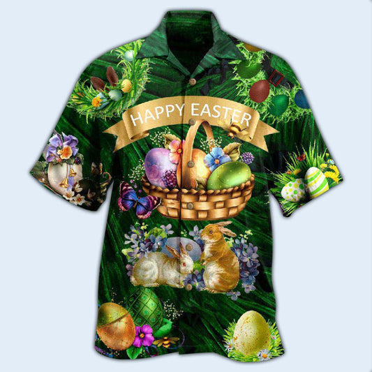 Happy Easter Bunny Funny Art – Hawaiian Shirt