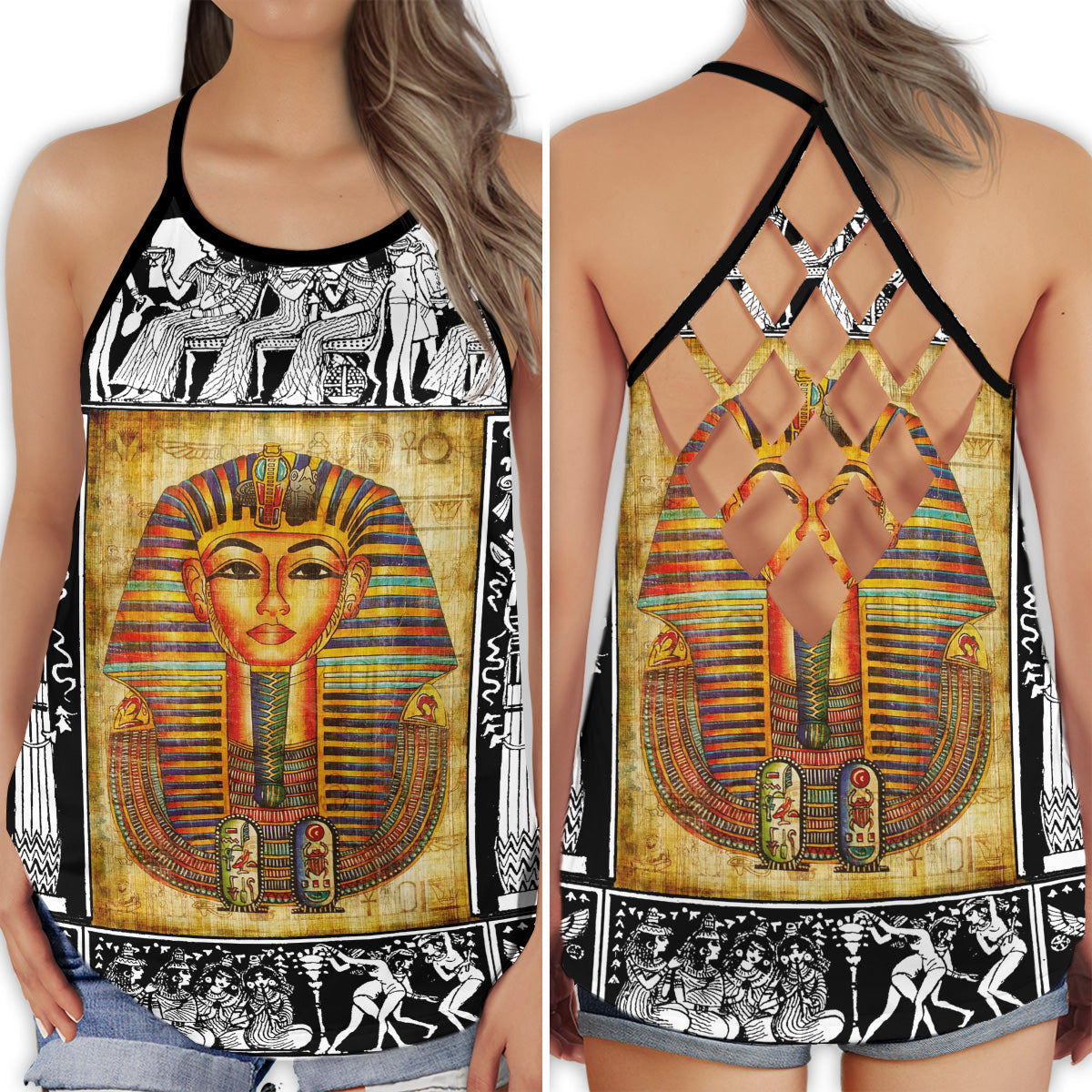 Egypt Legendary Pattern Collection – Hollow Tank Top