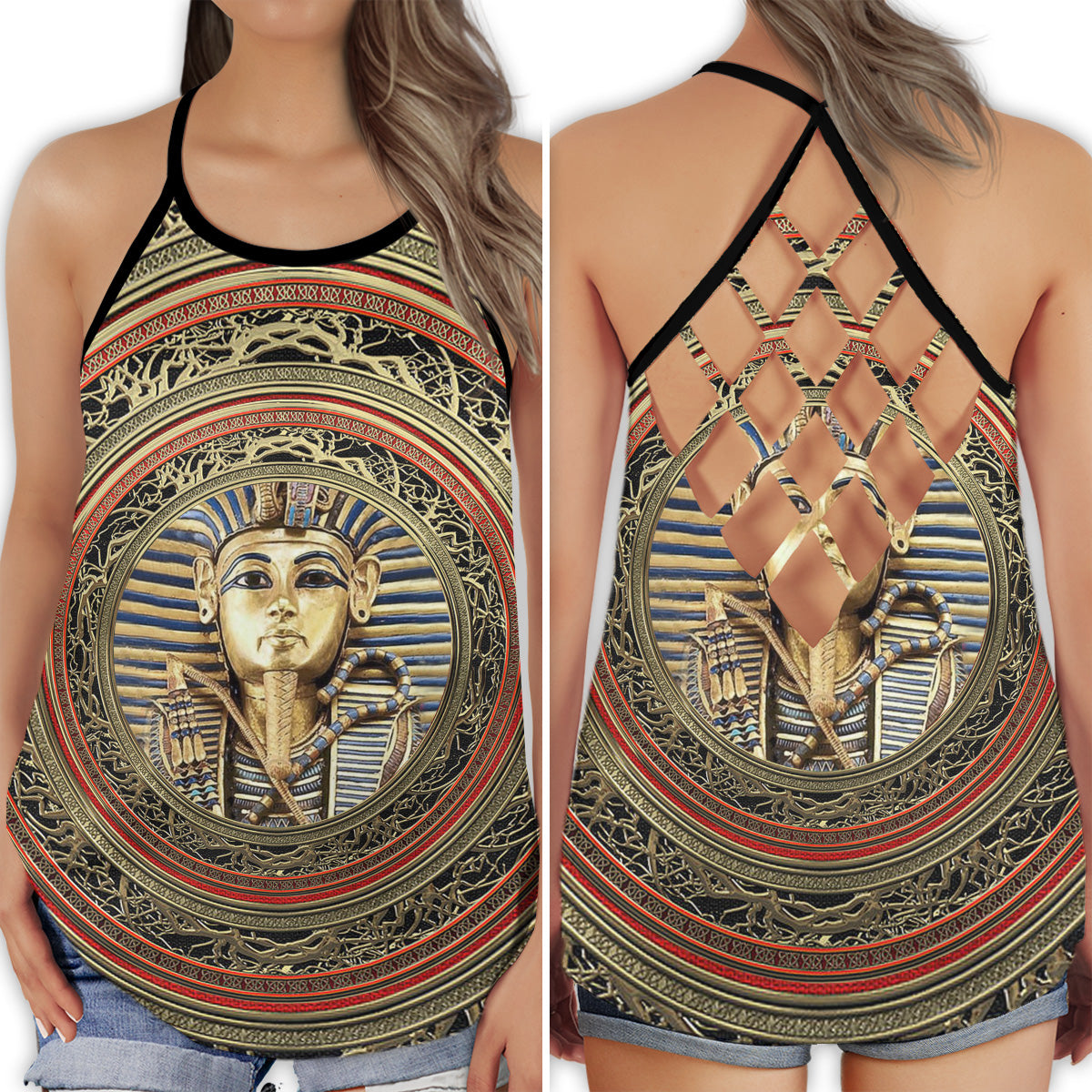 Egypt Legendary Pattern Collection – Hollow Tank Top