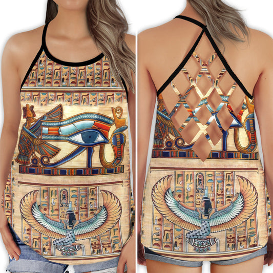 Egypt Legendary Beauty Pattern - Hollow Tank Top