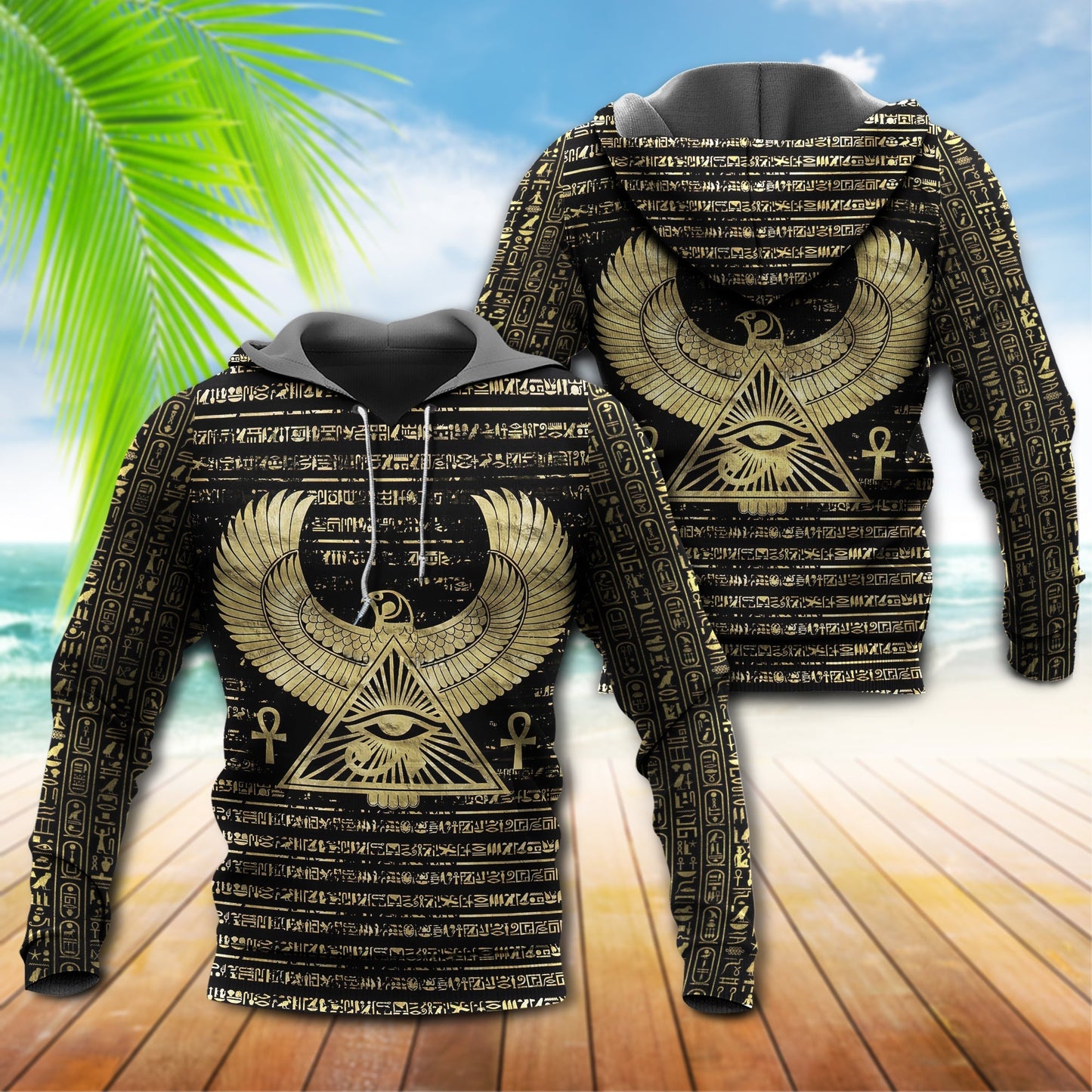 Eye Of Horus Egyptian Symbols - 3D Hoodie