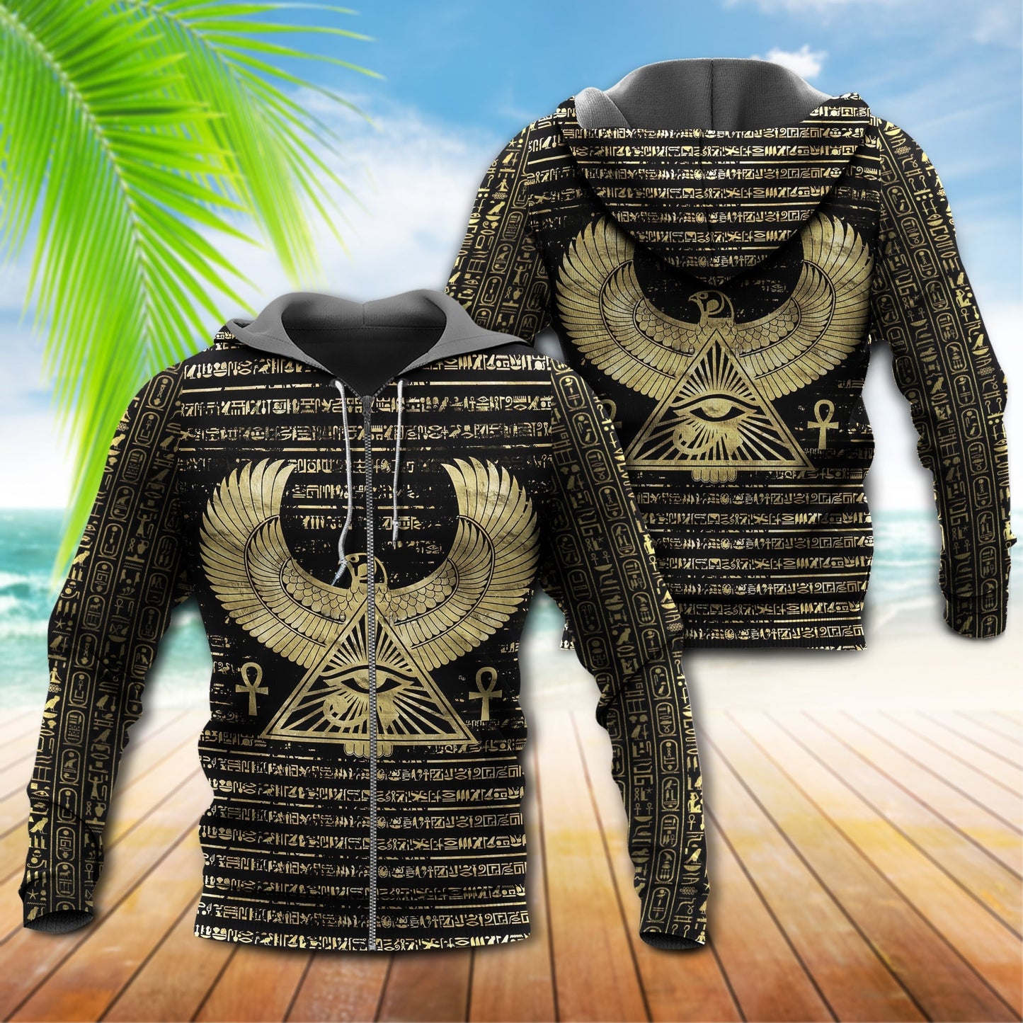 Eye Of Horus Egyptian Symbols - 3D Hoodie