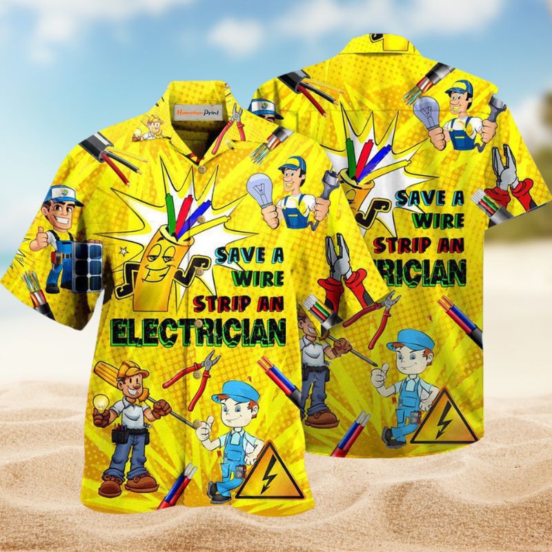 Electrician Save A Wire Edition – Hawaiian Shirt