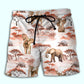 Cute African Elephant Art - Beach Short