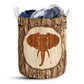 S: 17.72”x13.78” (45x35 cm) Elephant Bark Wood - Laundry Basket - Owls Matrix LTD