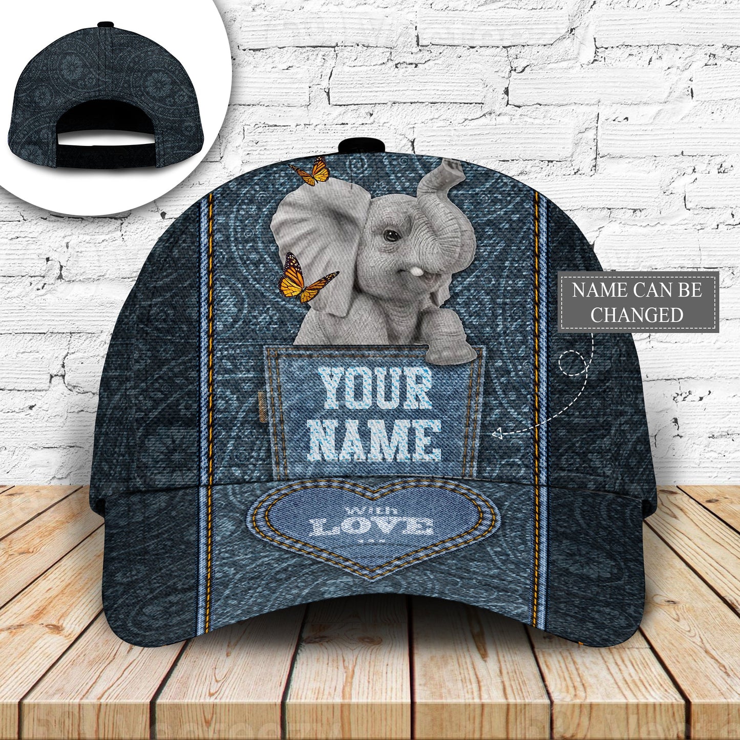 Elephant Love Personalized – Classic Cap