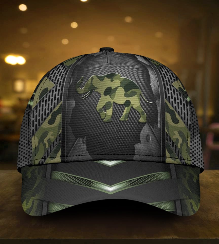 Elephant Camo Pattern Wildlife Style – Classic Cap