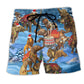 Elephant Circus Merry Christmas Fun - Beach Short