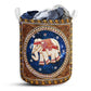 Elephant Floral Diamond - Laundry Basket - Owls Matrix LTD
