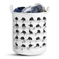 S: 17.72”x13.78” (45x35 cm) Elephant Music - Laundry Basket - Owls Matrix LTD