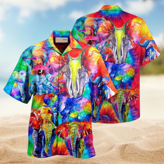 Elephant Rainbow Family Edition – Hawaiian Shirt