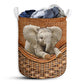 S: 17.72”x13.78” (45x35 cm) Elephant Rattan Teaxture - Laundry Basket - Owls Matrix LTD
