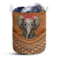 S: 17.72”x13.78” (45x35 cm) Elephant Ribbon Rattan Teaxture - Laundry Basket - Owls Matrix LTD