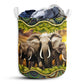 S: 17.72”x13.78” (45x35 cm) Elephant Sunflower - Laundry Basket - Owls Matrix LTD