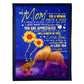 Elephant To My Mom 50 x 60 Inch Flannel Blanket For Cozy Bedroom And Sofa Decor