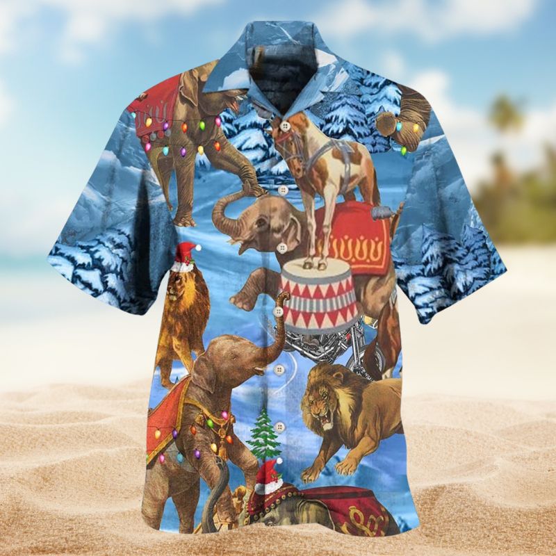 Elephant Circus Christmas – Hawaiian Shirt