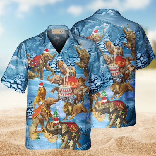 Elephant Circus Christmas – Hawaiian Shirt