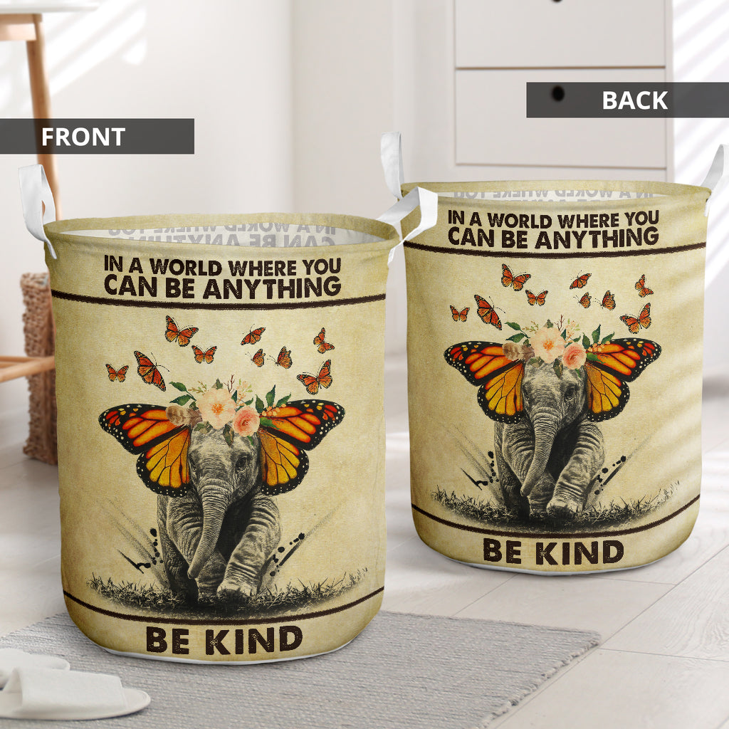 Elephant Be Kind - Laundry Basket - Owls Matrix LTD