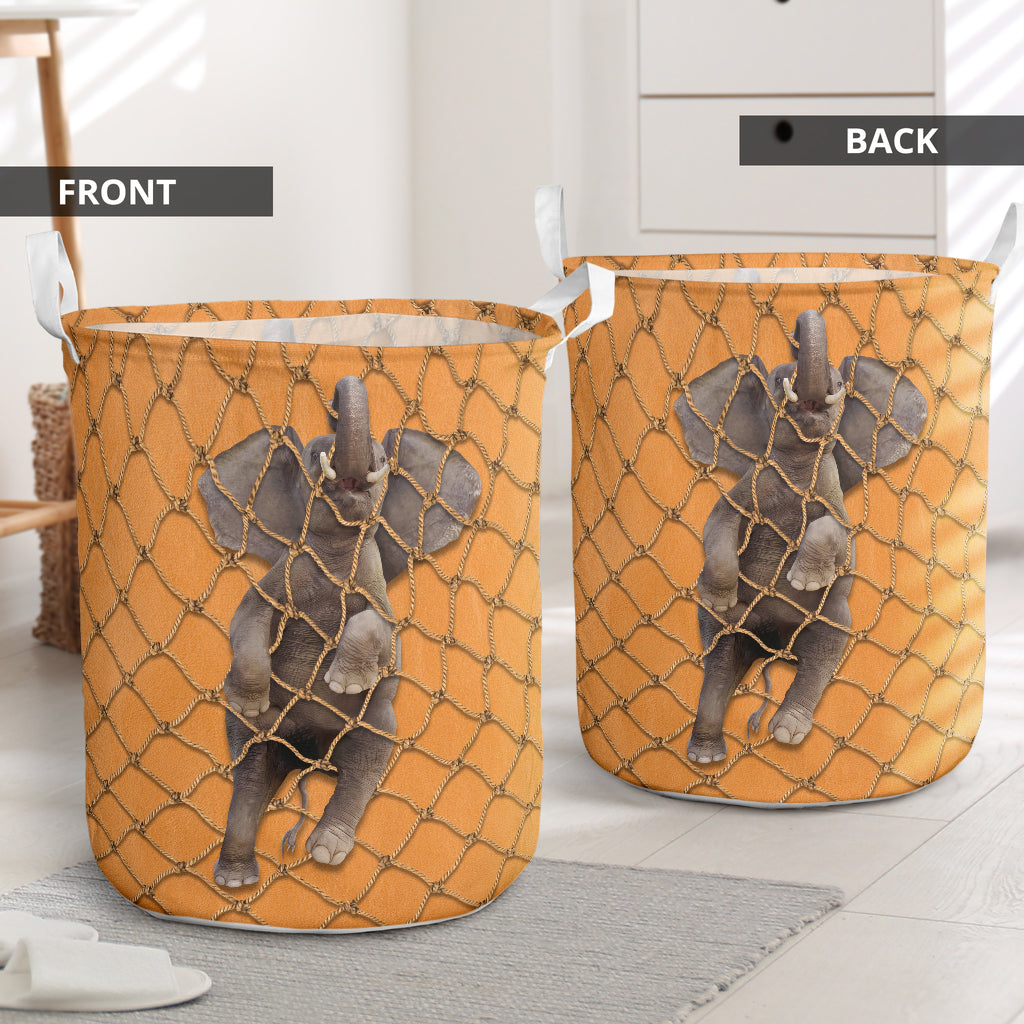 Elephant Climb On Rope Net - Laundry Basket - Owls Matrix LTD