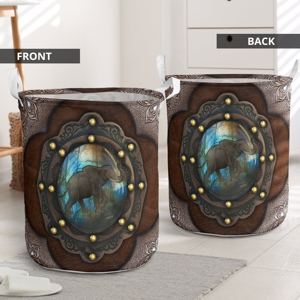 Elephant Leather - Laundry Basket - Owls Matrix LTD