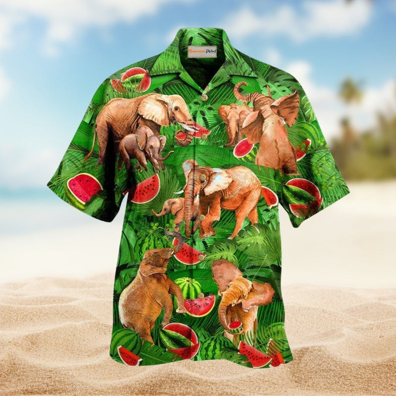 Elephants Funky Watermelon Edition – Hawaiian Shirt