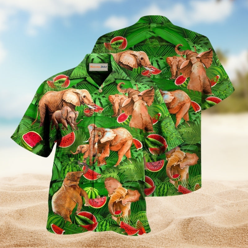 Elephants Funky Watermelon Edition – Hawaiian Shirt