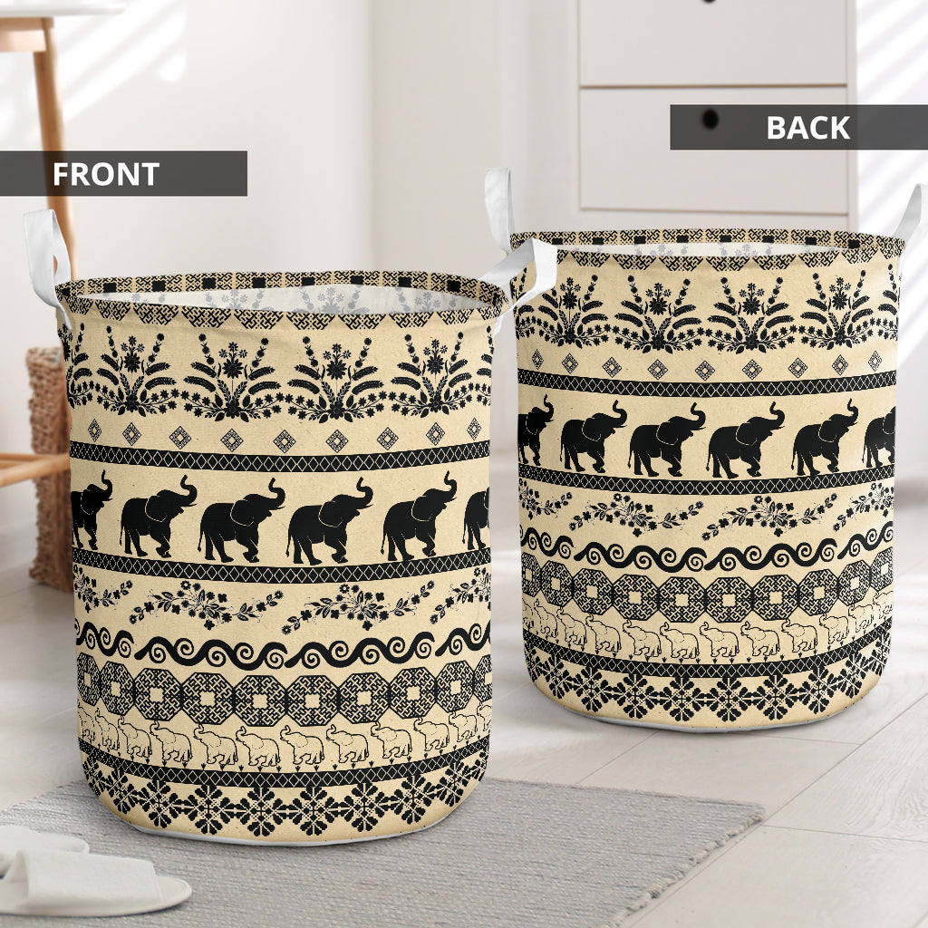 Elephant Vintage - Laundry Basket - Owls Matrix LTD