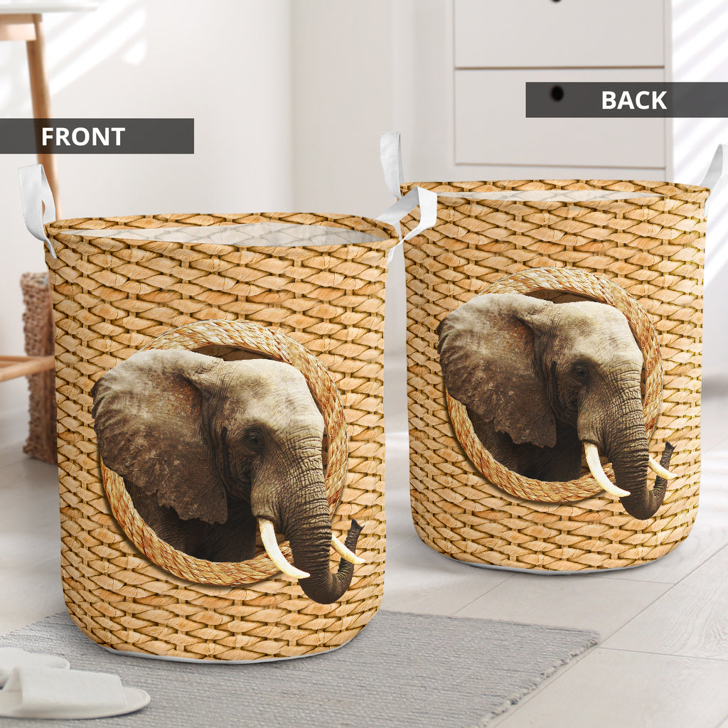 Elephant Woven Lovely Style - Laundry Basket - Owls Matrix LTD