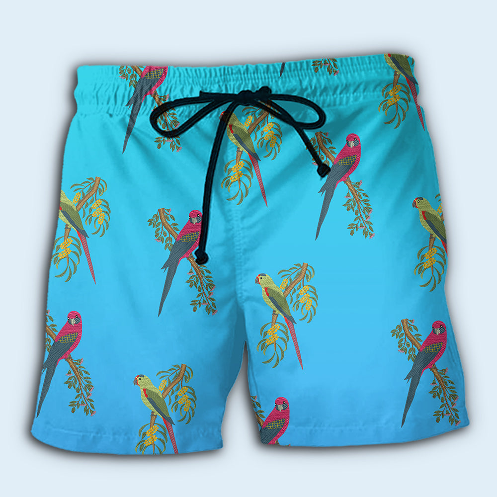 Parrot Blue Tropical Style – Beach Short