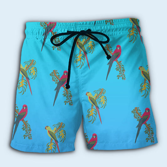 Parrot Blue Tropical Style – Beach Short