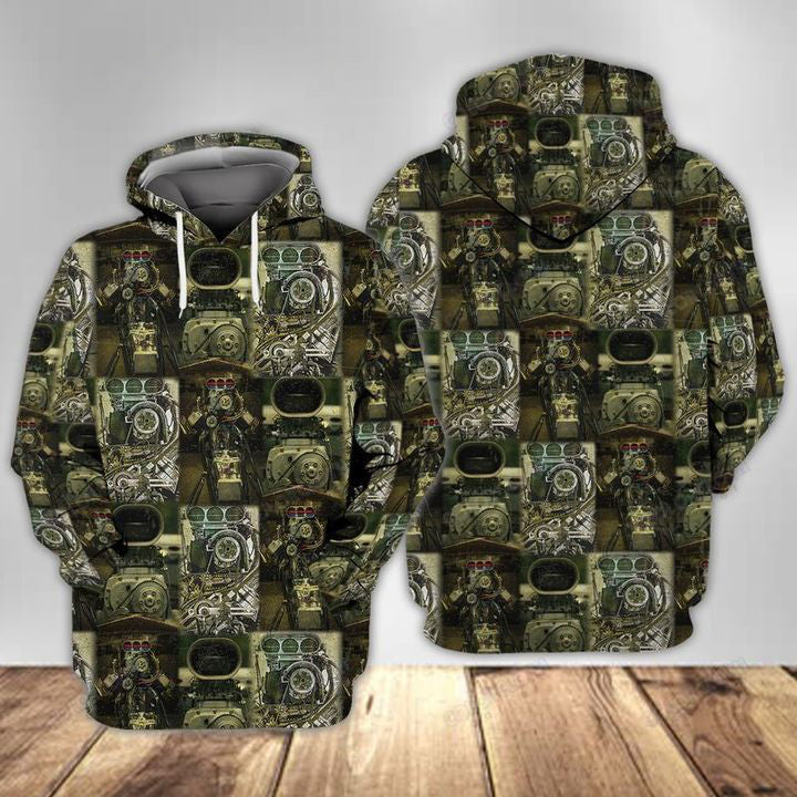 Green Engine Art – 3D Hoodie