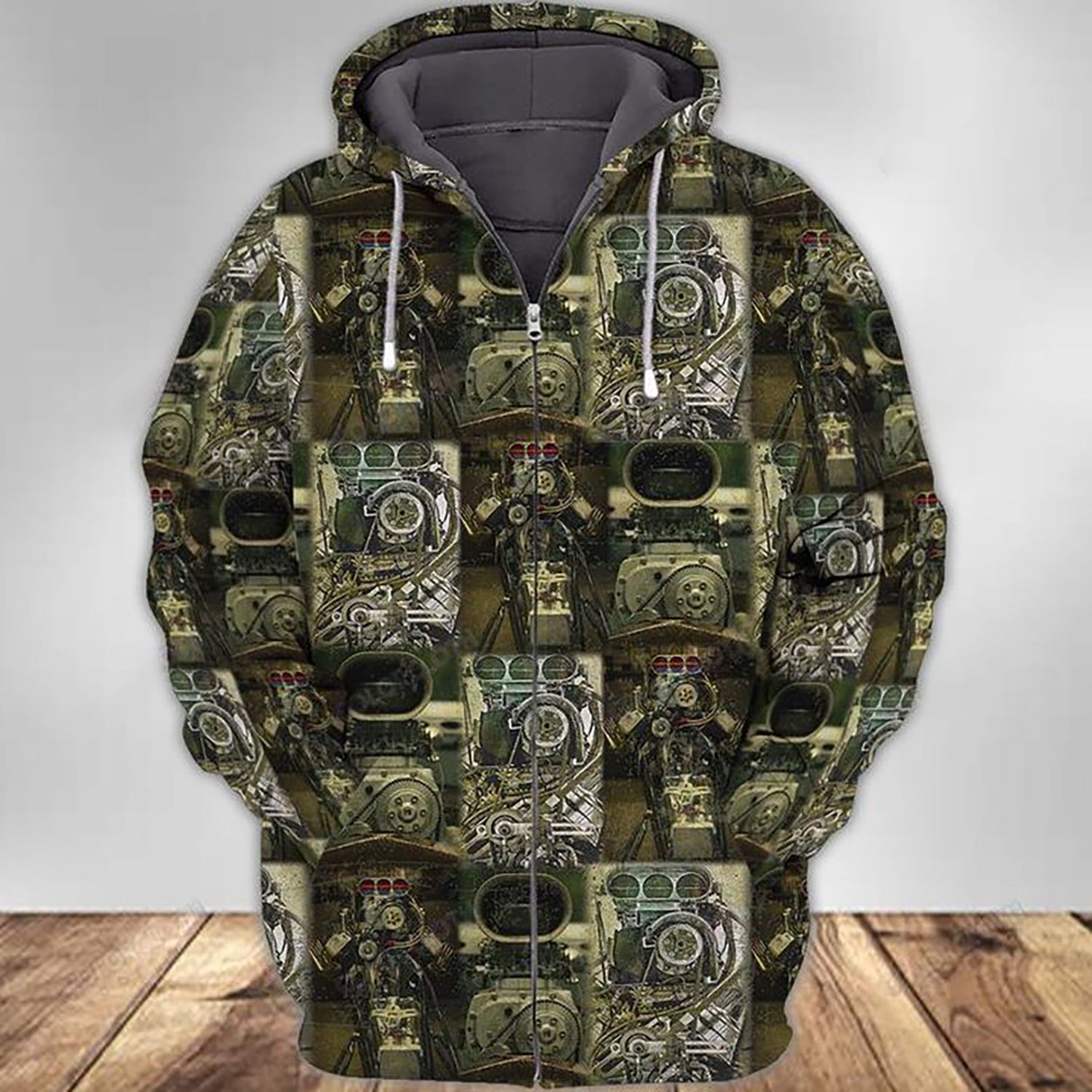 Green Engine Art – 3D Hoodie