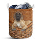 English Mastiff Dog Rattan Teaxture - Laundry Basket - Owls Matrix LTD