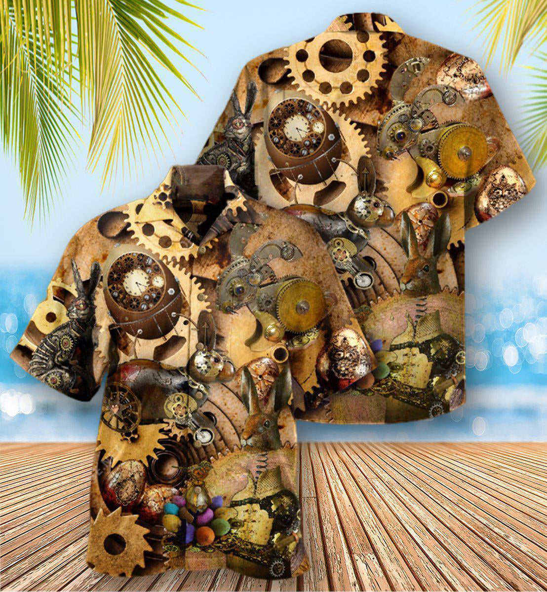 Steampunk Easter Enjoy Vintage Style - Hawaiian Shirt
