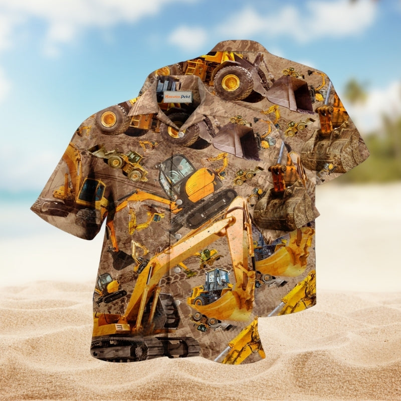 Excavator Don’t Mess Hard Work Excavator Edition – Hawaiian Shirt