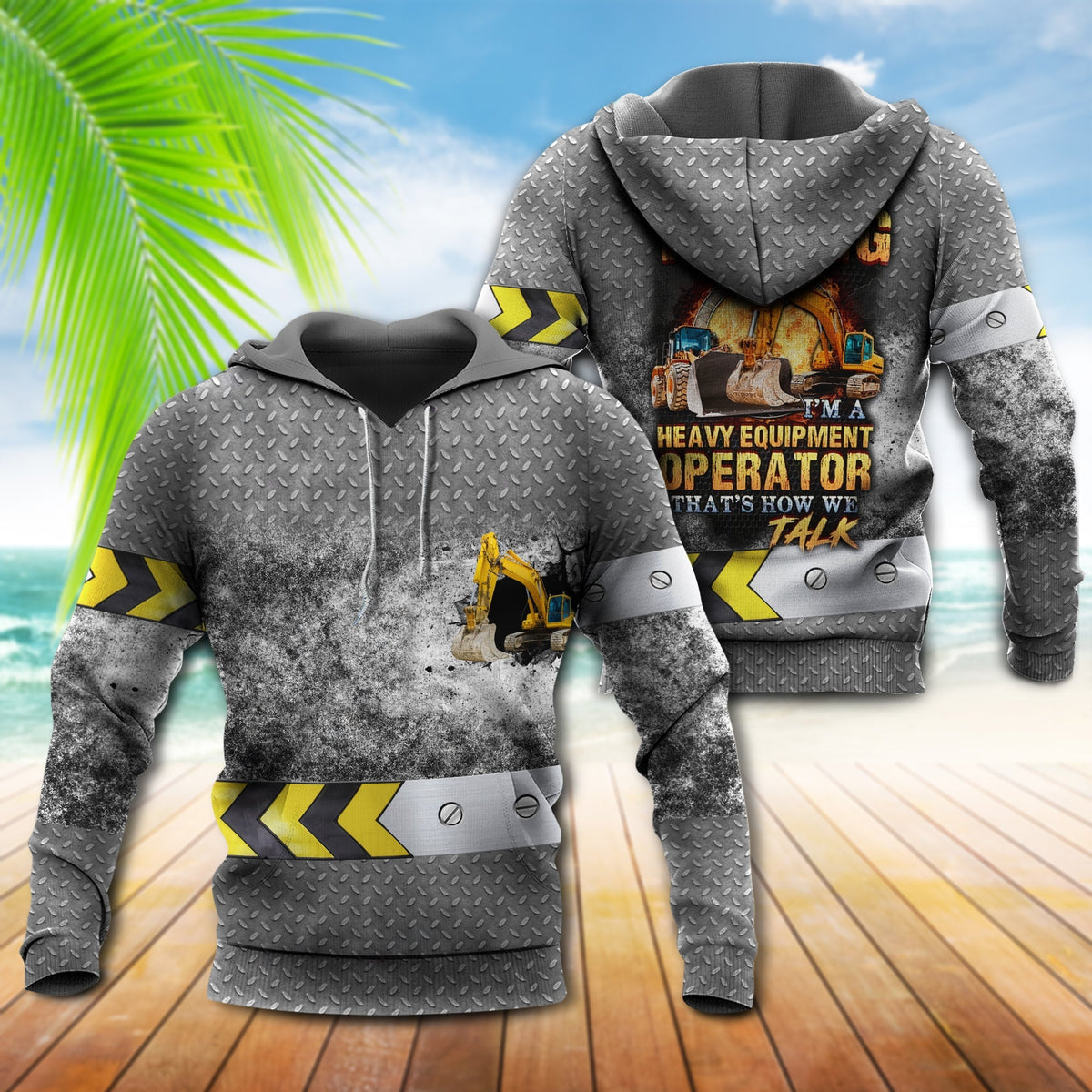 Excavator Heavy Equipment - 3D Hoodie