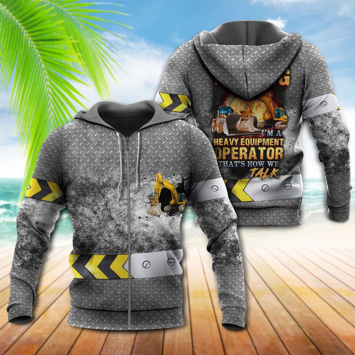 Excavator Heavy Equipment - 3D Hoodie