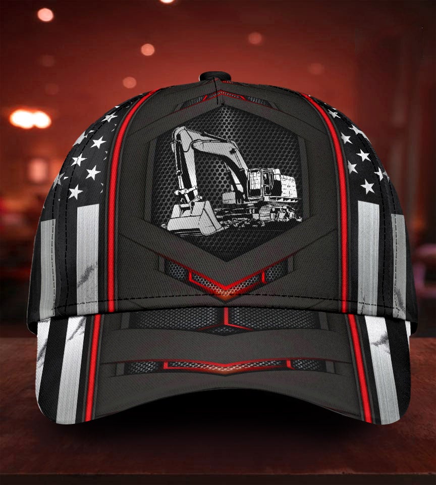 Excavator Red Flag Carbon – Classic Cap