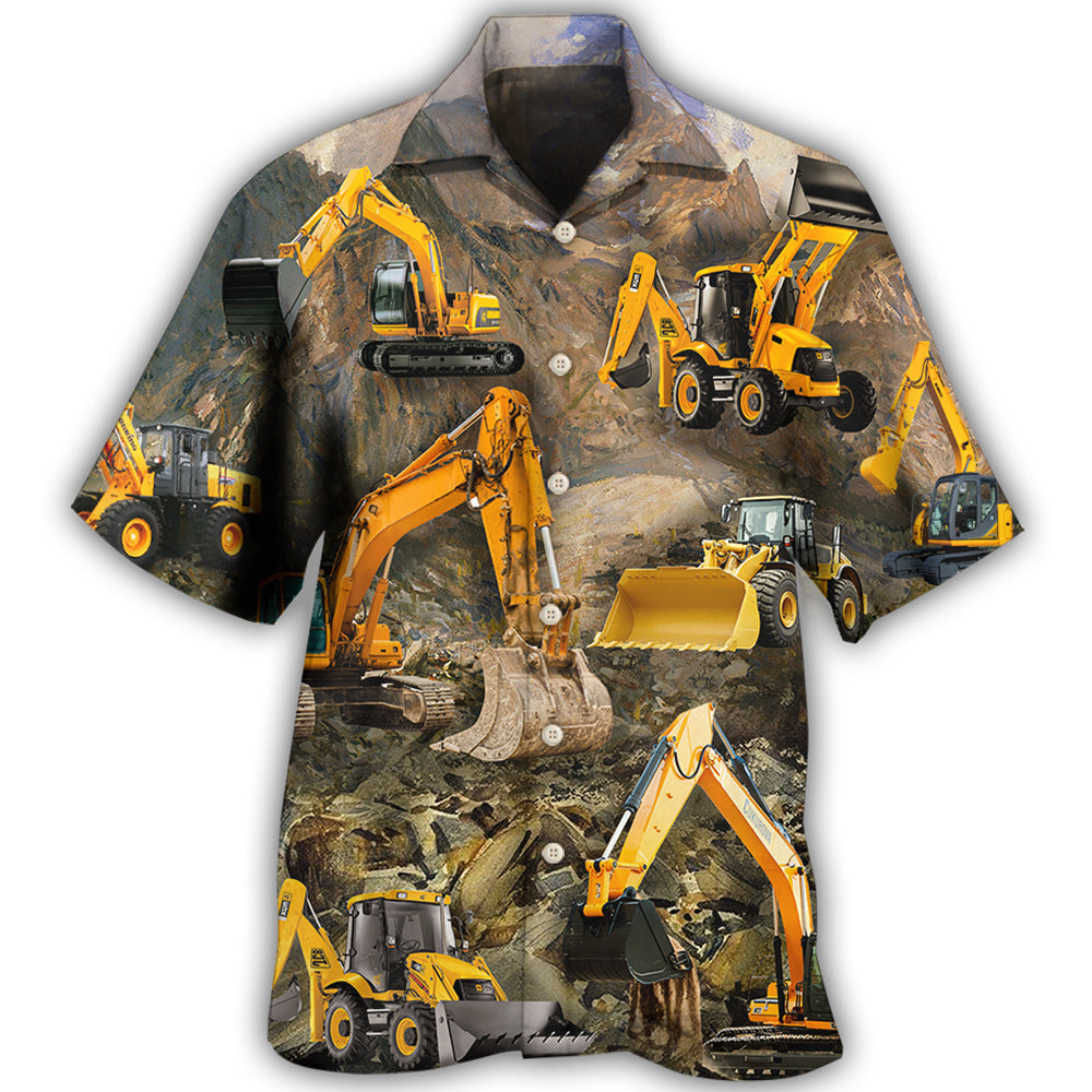 Excavator Construction Heavy Equipment - Hawaiian Shirt